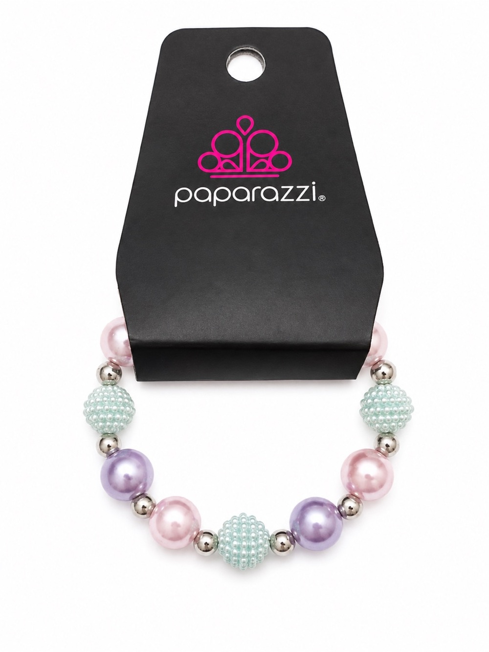paparazzi Mint, Lavender & Pink Pearl Beaded Stretch Bracelet